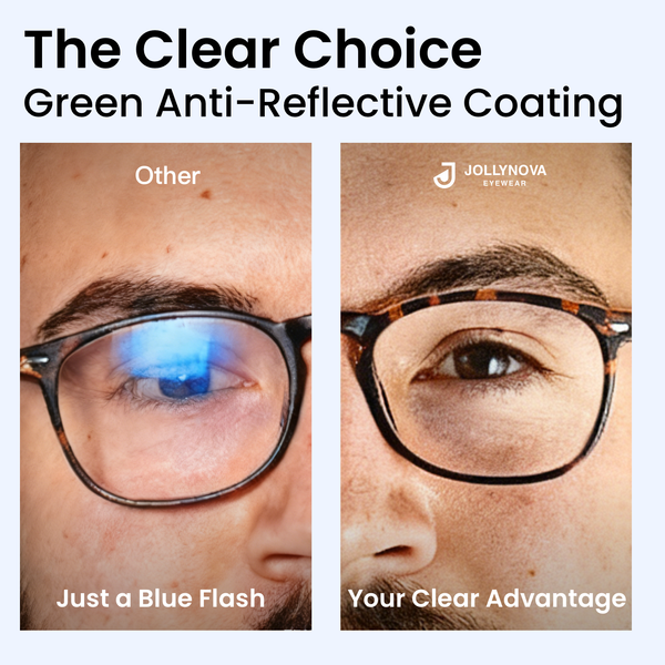 JollyNova HD7 Readers Anti-Blue Light Men's Half Frame Reading Glasses