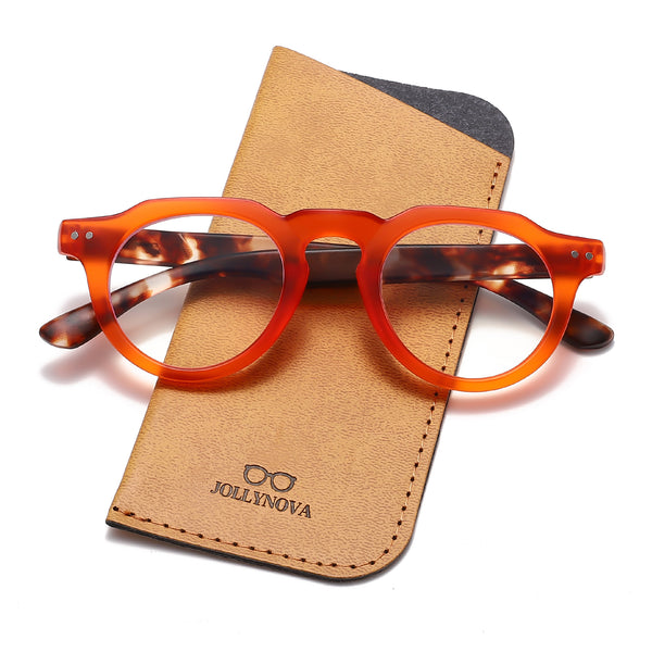 Men's Retro Round Anti-Blue Light Progressive Multi-focus Reading Glasses