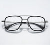 Nelly Business Square Titanium Double-bridge Glasses Frame