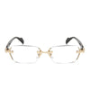 2023 New anti-blue light presbyopia glasses HD rimless glasses
