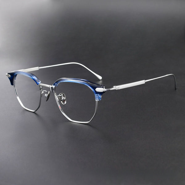 Pamela Retro Rectangle Titanium Eyeglasses Frame