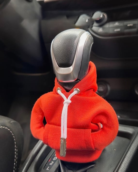 UK Creative Car Gear Stick Hoodie Car Handle Shift Knob Cover Clothes  Decoration