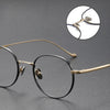 Steele Titanium Vintage Round Eyeglasses Frame