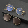 Aceto Titanium Vintage Eyeglasses Frame With Sunglasses Clips