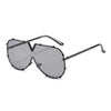 New Fashion One Piece Shield For Women Vintage Oversized Paw Sun Glasses