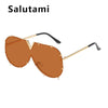New Fashion One Piece Shield For Women Vintage Oversized Paw Sun Glasses