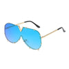 New Fashion One Piece Shield For Women Vintage Oversized Paw Sun Glasses