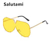 New Fashion One Piece Shield For Women Vintage Oversized Paw Sun Glasses