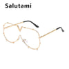 New Fashion One Piece Shield For Women Vintage Oversized Paw Sun Glasses