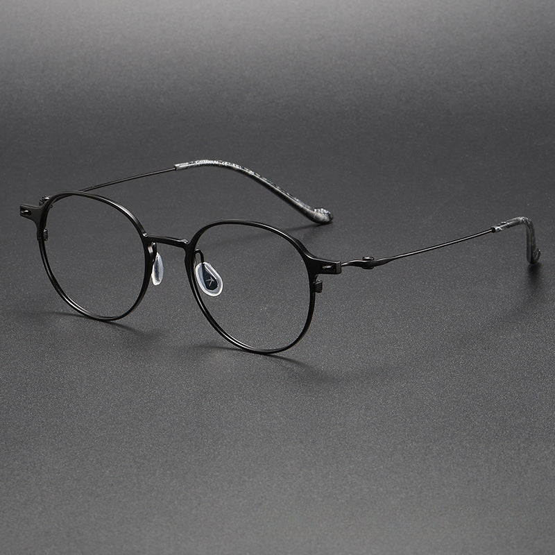 Pure titanium wide edge glasses frame female retro round Pure titanium wide edge glasses frame female retro round