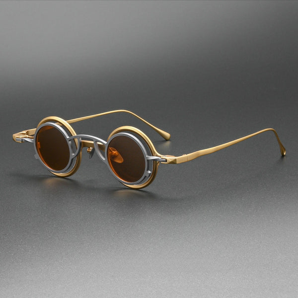 High-end niche magnetic glasses 5976 retro fashion old small round frame glasses frame Danyang spot wholesale can be matched