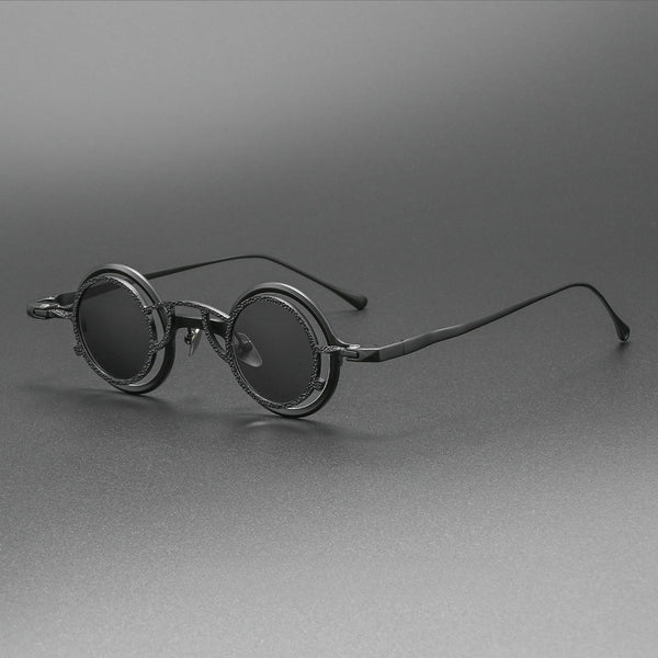 High-end niche magnetic glasses 5976 retro fashion old small round frame glasses frame Danyang spot wholesale can be matched