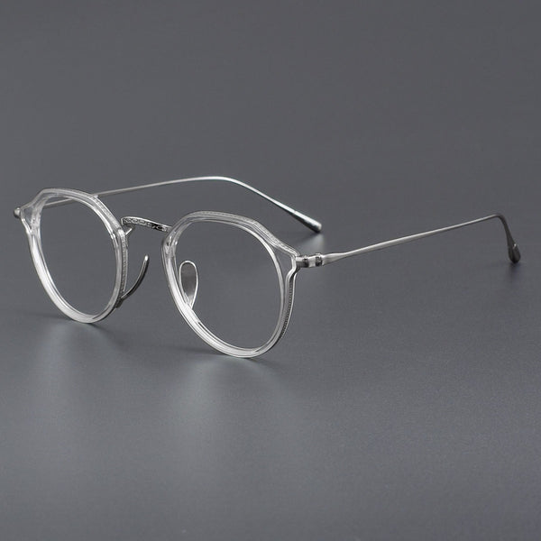 Draz Titanium Vintage Geometric Eyeglasses Frames