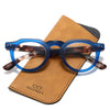 Men's Retro Round Anti-Blue Light Progressive Multi-focus Reading Glasses