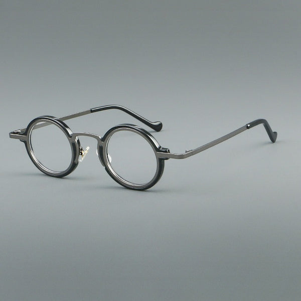 New plate small round frame glasses V17 retro eye frame metal flat light Danyang spot wholesale, can be equipped with reading glasses