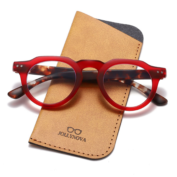 Men's Retro Round Anti-Blue Light Progressive Multi-focus Reading Glasses