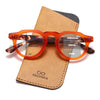 Men's Retro Round Anti-Blue Light Progressive Multi-focus Reading Glasses