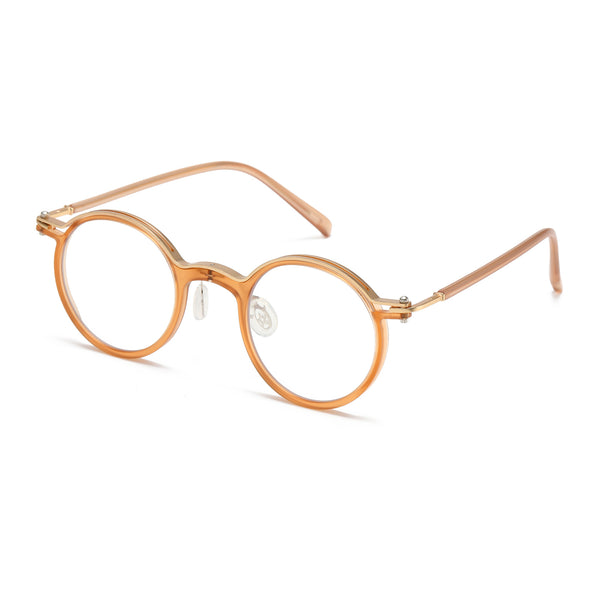 JollyNova HD7 Readers Anti-Blue Light Progressive Retro Round Multi-focus Men's Reading Glasses