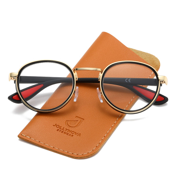 JollyNova HD7 Readers Anti-Fatigue Anti-Blue Light Men's Oval Progressive Multi-focus Reading Glasses