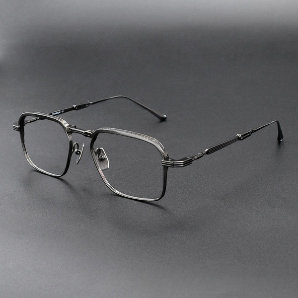 Phu Vintage Rectangle Titanium Foldable Eyeglasses Frame