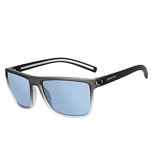JOLLYNOVA Polarized Sunglasses for Men Lightweight TR90 Frame UV400 Protection Square Sun Glasses