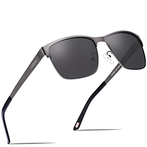 Jollynova Men Polarized Square AL-MG Sunglasses UV400 Protective