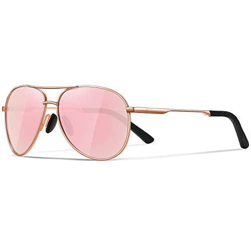 JOLLYNOVA Aviator Sunglasses for Men Polarized - Classic Oversized Shades Metal Mirror UV400 Protection Sport Sun Glasses