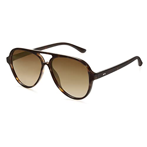 Jollynova Retro Polarized Aviator Sunglasses Womens Mens Classic Double Bridge Sun Glasses SJ2201