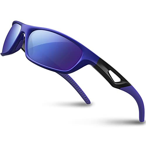 JOLLYNOVA Polarized Sports Sunglasses Driving shades For Men TR90 Unbreakable Frame RB831