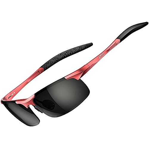 JOLLYNOVA Men's Fashion Driving Polarized Sunglasses for Men - Al-Mg metal Ultralight Frame