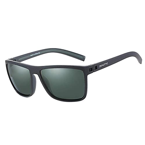 JOLLYNOVA Polarized Sunglasses for Men Lightweight TR90 Frame UV400 Protection Square Sun Glasses