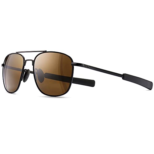 JOLLYNOVA Men's Military Style Polarized Pilot Aviator Sunglasses Bayonet Temples