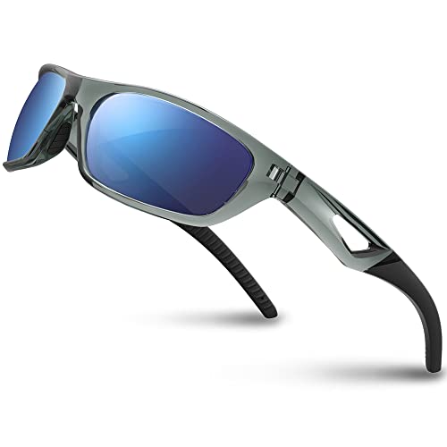JOLLYNOVA Polarized Sports Sunglasses Driving shades For Men TR90 Unbreakable Frame RB831