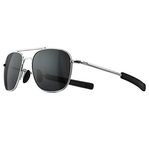 JOLLYNOVA Men's Military Style Polarized Pilot Aviator Sunglasses Bayonet Temples