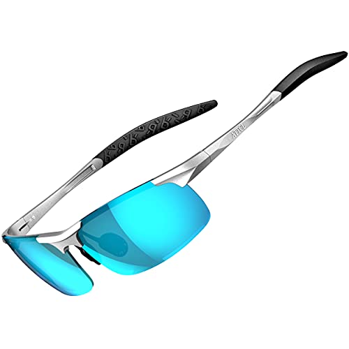 JOLLYNOVA Men's Fashion Driving Polarized Sunglasses for Men - Al-Mg metal Ultralight Frame