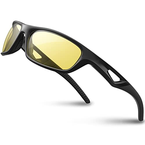 JOLLYNOVA Polarized Sports Sunglasses Driving shades For Men TR90 Unbreakable Frame RB831