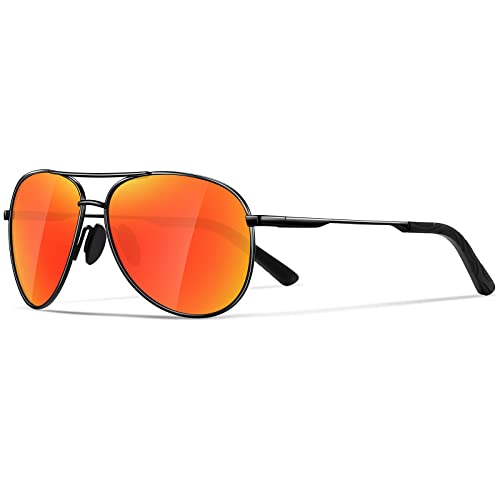 JOLLYNOVA Aviator Sunglasses for Men Polarized - Classic Oversized Shades Metal Mirror UV400 Protection Sport Sun Glasses