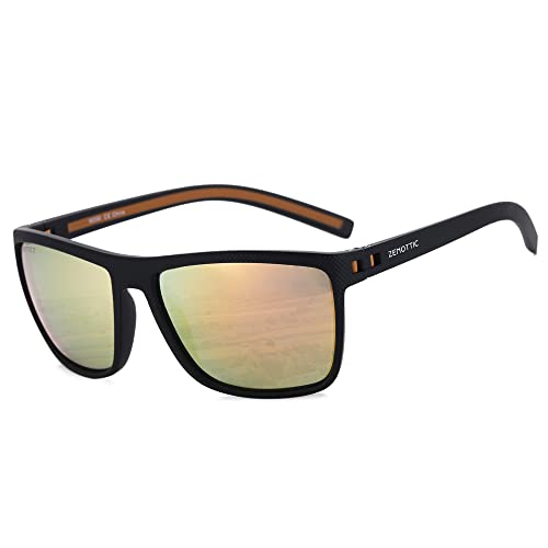 JOLLYNOVA Polarized Sunglasses for Men Lightweight TR90 Frame UV400 Protection Square Sun Glasses