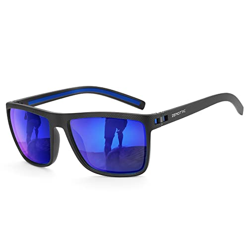 JOLLYNOVA Polarized Sunglasses for Men Lightweight TR90 Frame UV400 Protection Square Sun Glasses