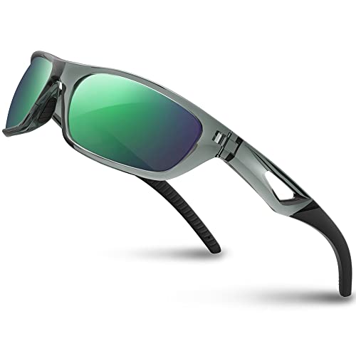 JOLLYNOVA Polarized Sports Sunglasses Driving shades For Men TR90 Unbreakable Frame RB831
