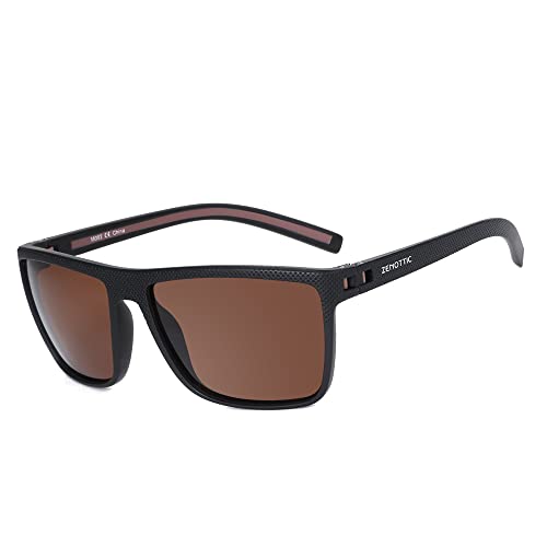 JOLLYNOVA Polarized Sunglasses for Men Lightweight TR90 Frame UV400 Protection Square Sun Glasses