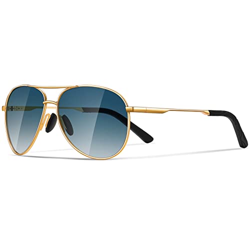 JOLLYNOVA Aviator Sunglasses for Men Polarized - Classic Oversized Shades Metal Mirror UV400 Protection Sport Sun Glasses