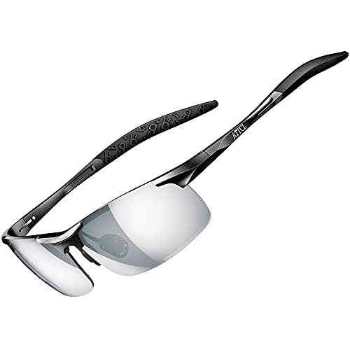 JOLLYNOVA Men's Fashion Driving Polarized Sunglasses for Men - Al-Mg metal Ultralight Frame