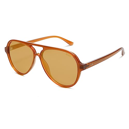 Jollynova Retro Polarized Aviator Sunglasses Womens Mens Classic Double Bridge Sun Glasses SJ2201