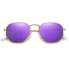 JOLLYNOVA Polarized Hexagon Sunglasses for Women Men Polygon Square Sun Glasses UV400 Protection Metal Frame