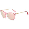 WOWSUN Polarized Sunglasses for Women Vintage Retro Round Mirrored Lens