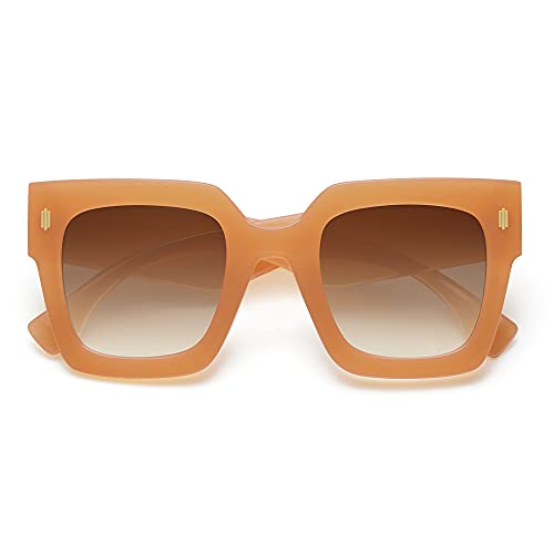 JOLLYNOVA Vintage Oversized Square Sunglasses for Women,Retro Womens Luxury Big Sun Glasses UV400 Protection SJ2194 DANA