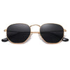 JOLLYNOVA Polarized Hexagon Sunglasses for Women Men Polygon Square Sun Glasses UV400 Protection Metal Frame