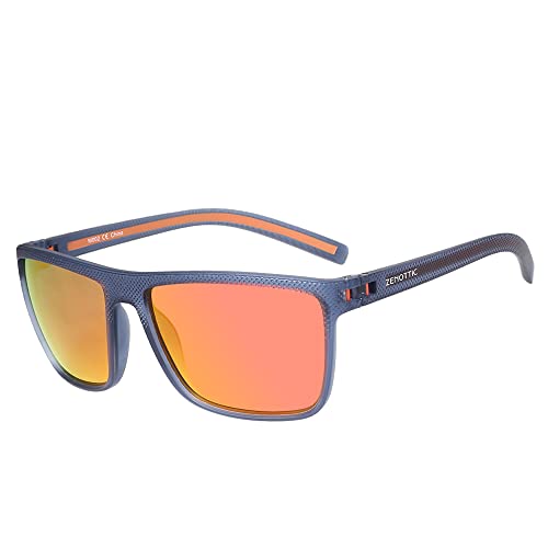 JOLLYNOVA Polarized Sunglasses for Men Lightweight TR90 Frame UV400 Protection Square Sun Glasses