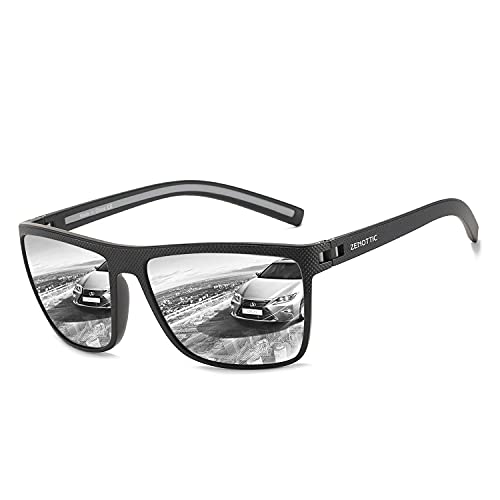 JOLLYNOVA Polarized Sunglasses for Men Lightweight TR90 Frame UV400 Protection Square Sun Glasses